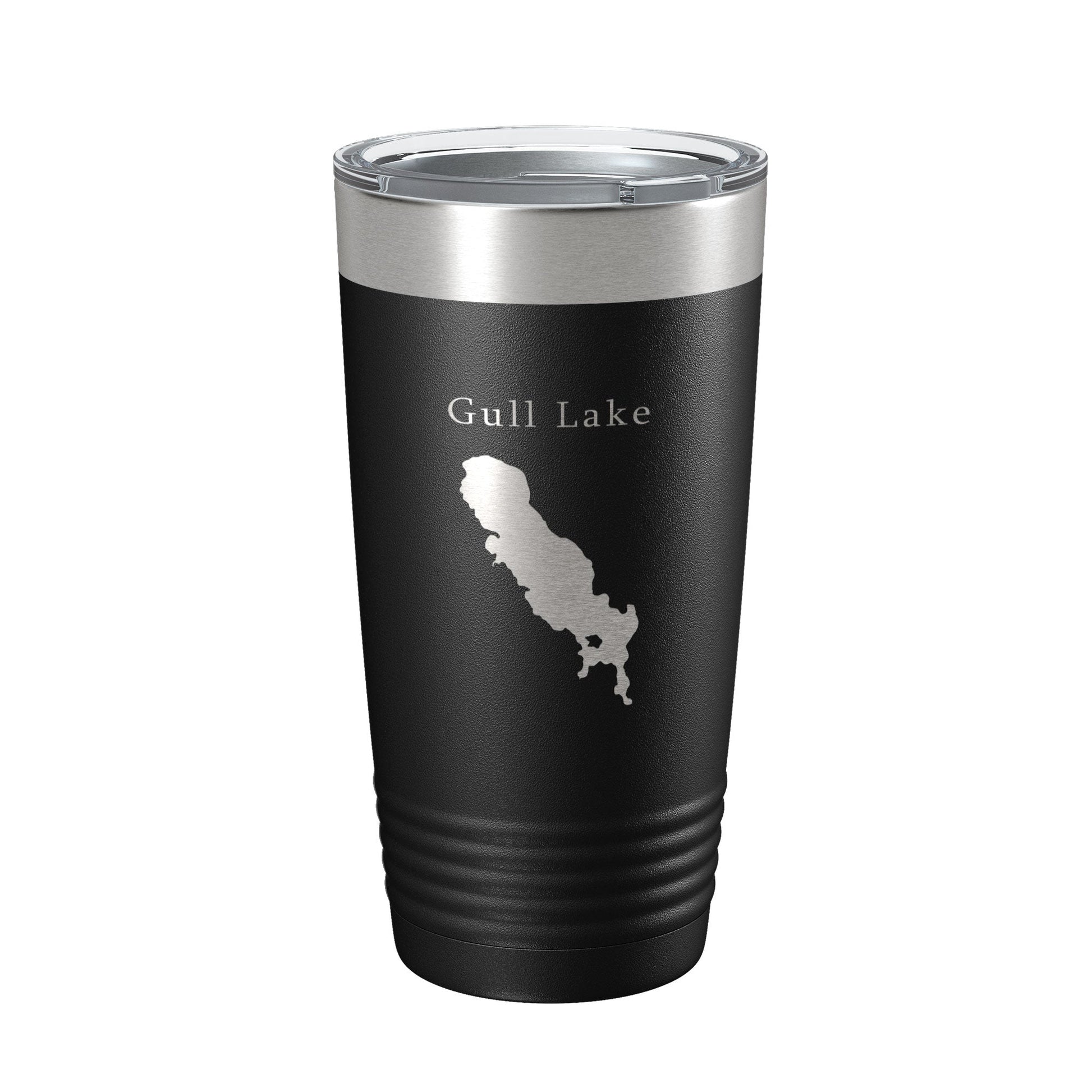 Gull Lake Map Tumbler Travel Mug Insulated Laser Engraved Coffee Cup Michigan 20 oz-0