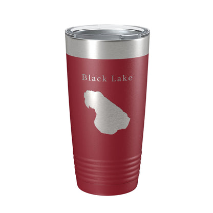 Black Lake Map Tumbler Travel Mug Insulated Laser Engraved Coffee Cup Michigan 20 oz-18