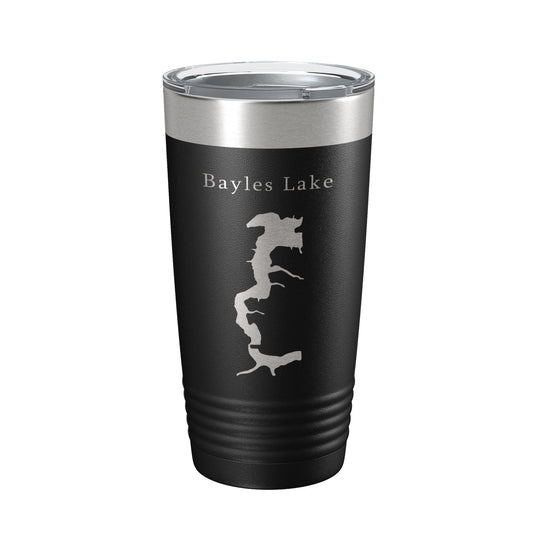 Bayles Lake Map Tumbler Travel Mug Insulated Laser Engraved Coffee Cup Illinois 20 oz-0