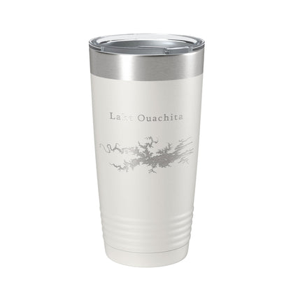 Lake Ouachita Map Tumbler Travel Mug Insulated Laser Engraved Coffee Cup Arkansas 20 oz-1