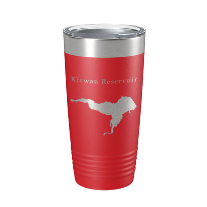 Kirwan Reservoir Tumbler Lake Map Travel Mug Insulated Laser Engraved Coffee Cup Kansas 20 oz-10
