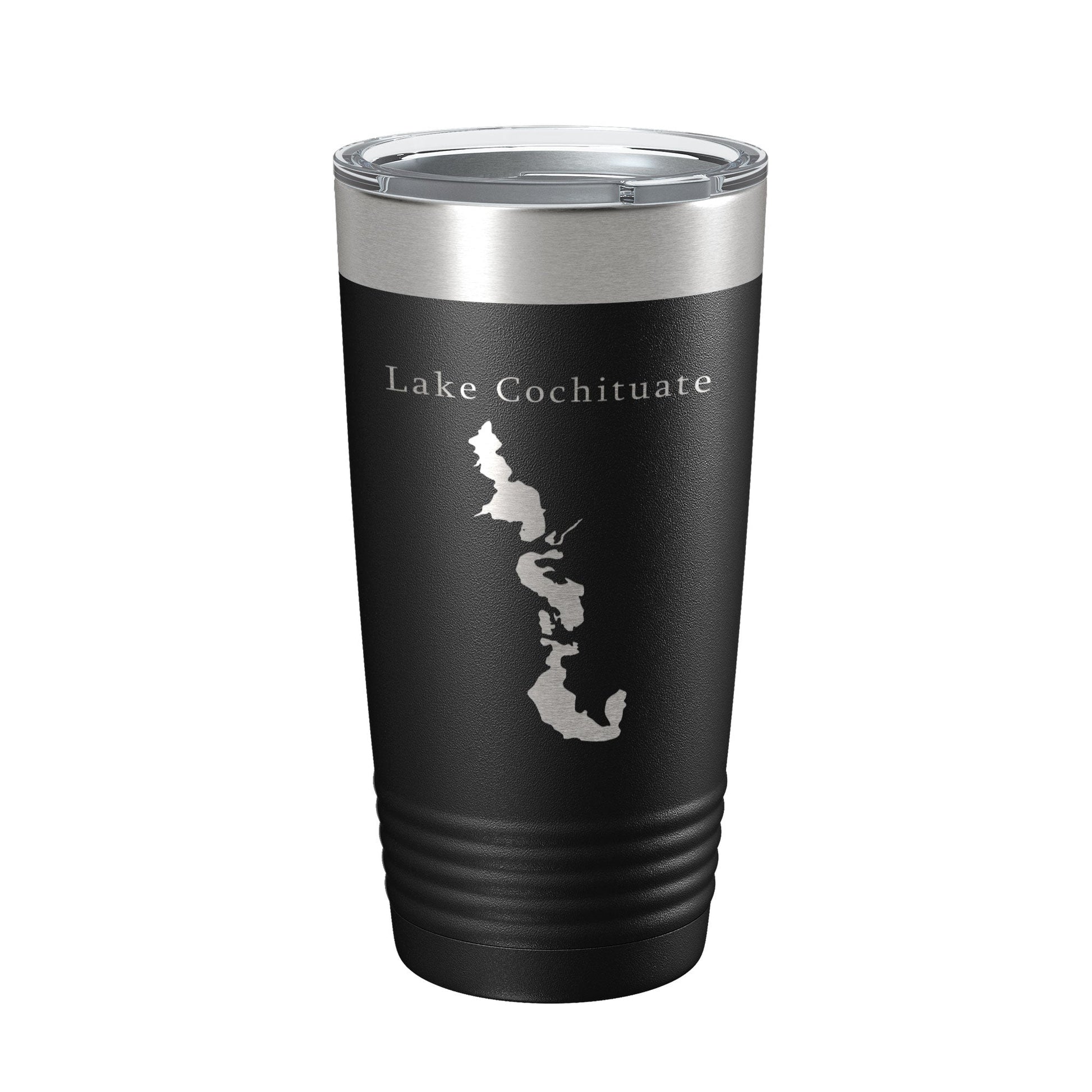 Lake Cochituate Map Tumbler Travel Mug Insulated Laser Engraved Coffee Cup Massachusetts 20 oz-0