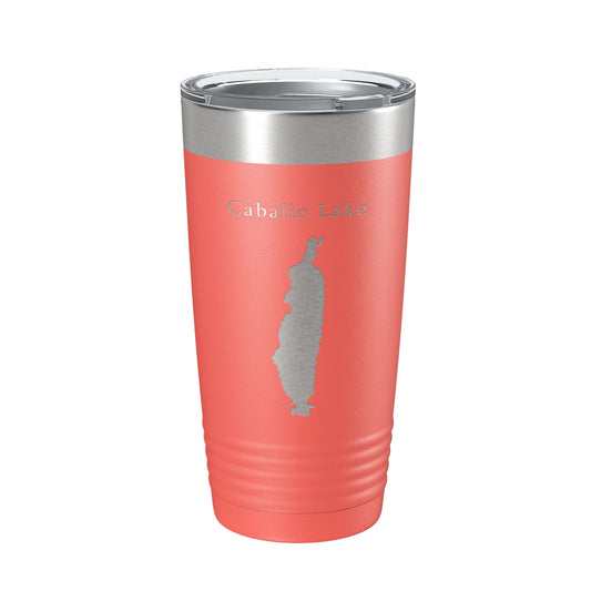 Caballo Lake Reservoir Map Tumbler Travel Mug Insulated Laser Engraved Coffee Cup New Mexico 20 oz-20