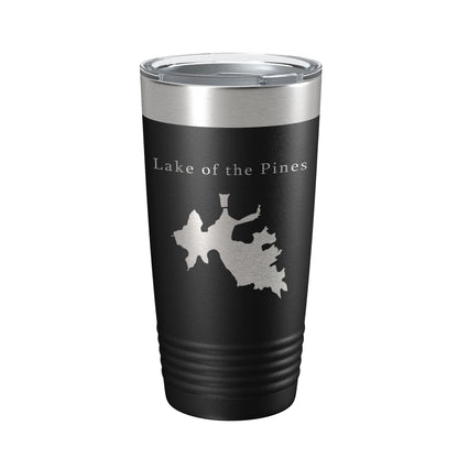 Lake of the Pines Map Tumbler Travel Mug Insulated Laser Engraved Coffee Cup California 20 oz-0