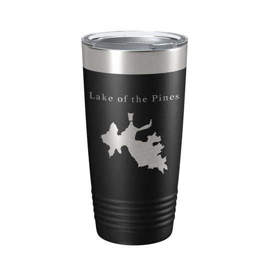 Lake of the Pines Map Tumbler Travel Mug Insulated Laser Engraved Coffee Cup California 20 oz-0
