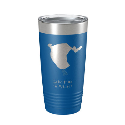 Lake June in Winter Map Tumbler Travel Mug Insulated Laser Engraved Coffee Cup Florida 20 oz-6
