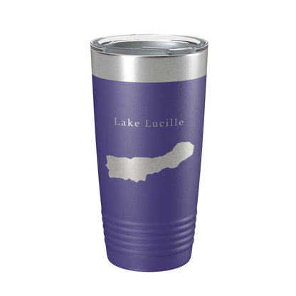 Lake Lucille Map Tumbler Travel Mug Insulated Laser Engraved Coffee Cup Alaska 20 oz-15