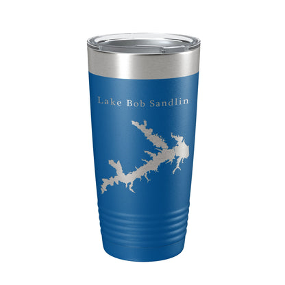 Lake Bob Sandlin Map Tumbler Travel Mug Insulated Laser Engraved Coffee Cup Monticello Reservoir Texas 20 oz-6