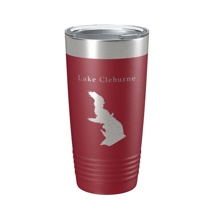 Lake Pat Cleburne Map Tumbler Travel Mug Insulated Laser Engraved Coffee Cup Texas 20 oz-18