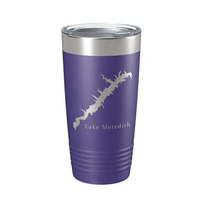 Lake Meredith Map Tumbler Travel Mug Insulated Laser Engraved Coffee Cup Texas 20 oz-15