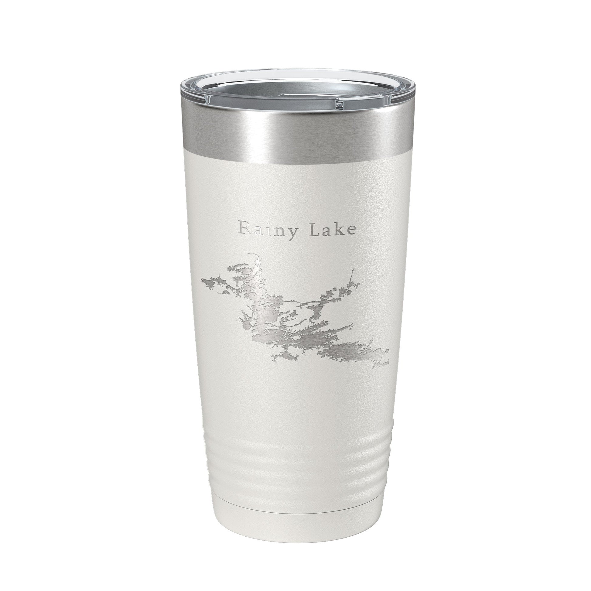 Rainy Lake Map Tumbler Travel Mug Insulated Laser Engraved Coffee Cup Minnesota 20 oz-1
