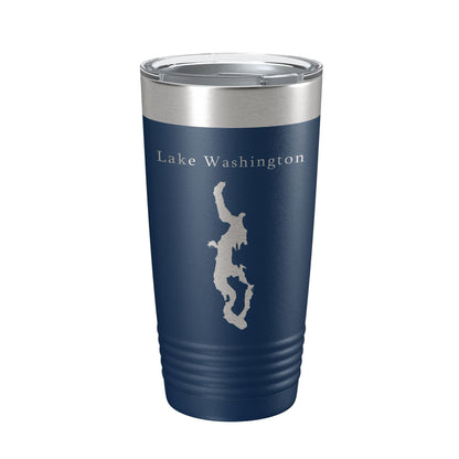 Lake Washington Map Tumbler Travel Mug Insulated Laser Engraved Coffee Cup Seattle Bellevue Washington 20 oz-8