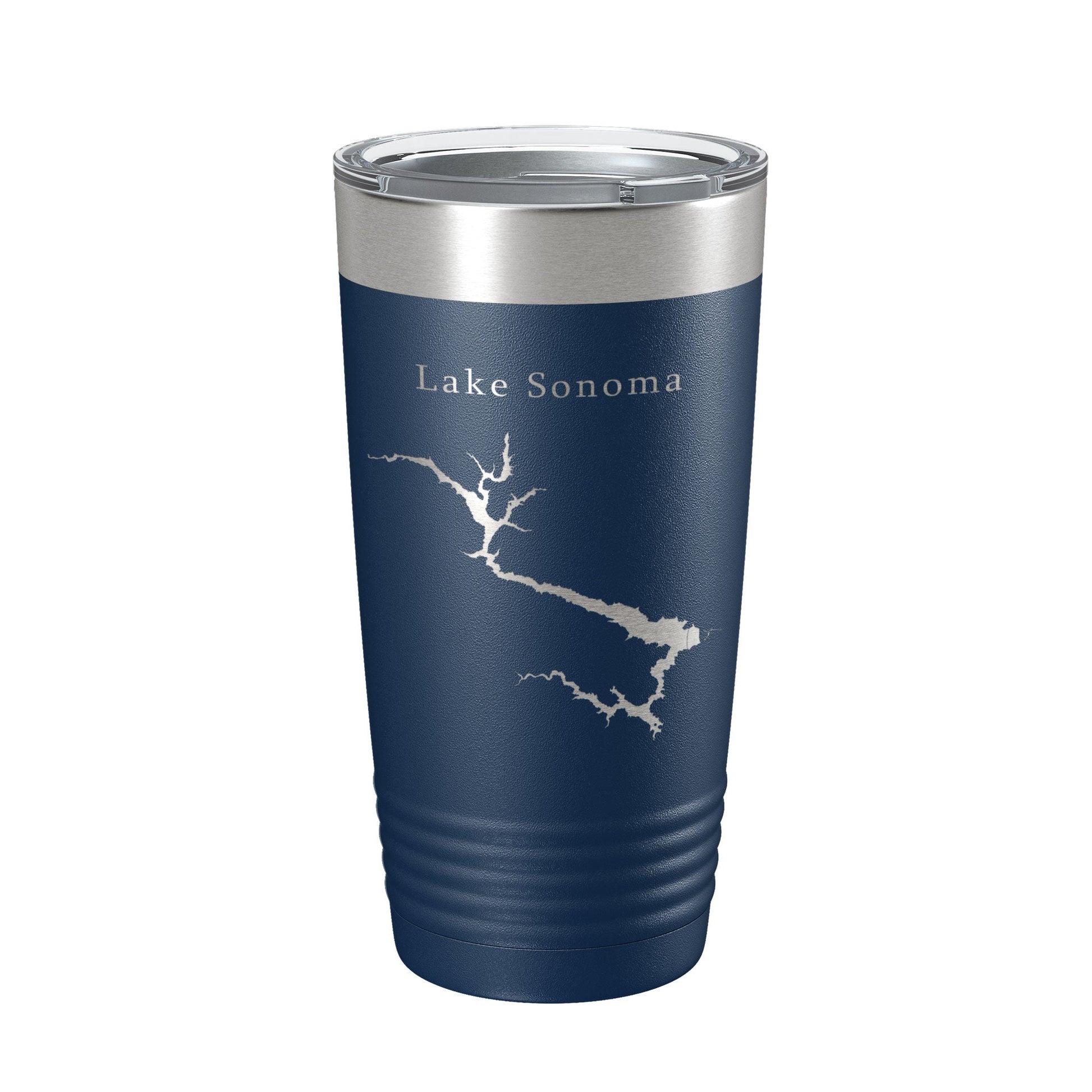 Lake Sonoma Map Tumbler Travel Mug Insulated Laser Engraved Coffee Cup California 20 oz-2