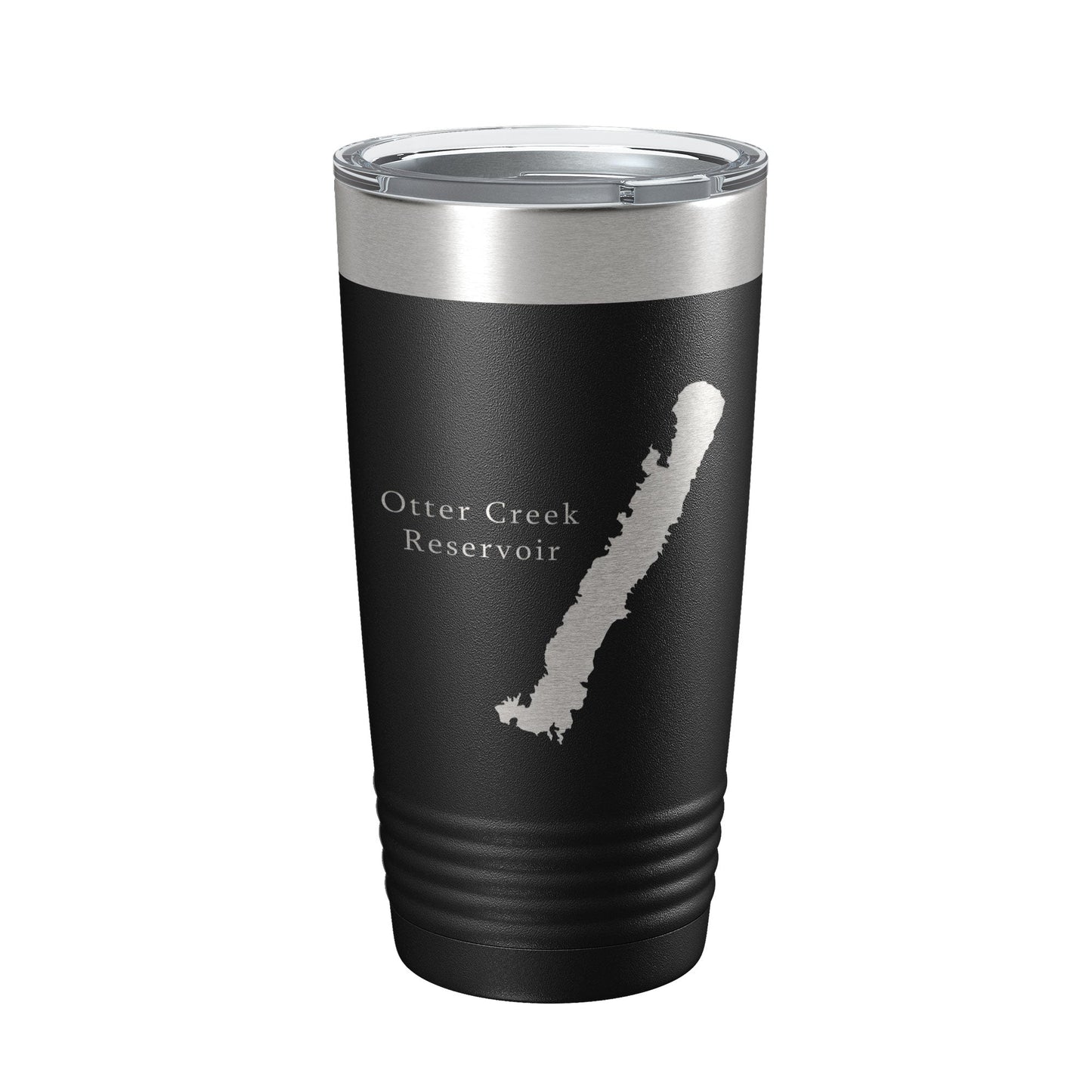 Otter Creek Reservoir Tumbler Lake Map Travel Mug Insulated Laser Engraved Coffee Cup Utah 20 oz-0