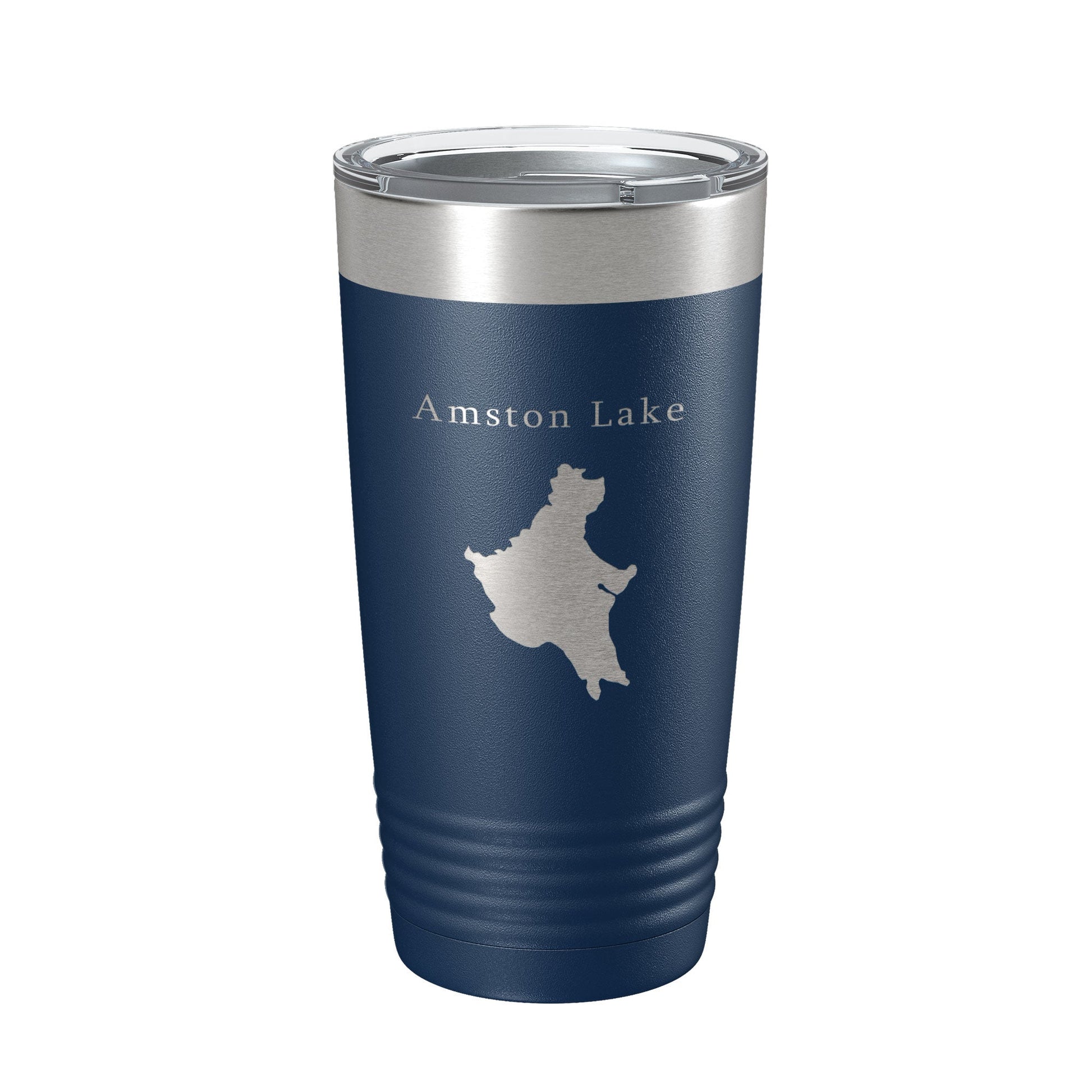 Amston Lake Map Tumbler Travel Mug Insulated Laser Engraved Coffee Cup Connecticut 20 oz-2