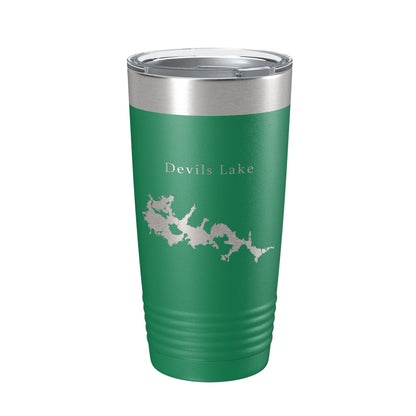 Devils Lake Map Tumbler Travel Mug Insulated Laser Engraved Coffee Cup North Dakota 20 oz-9