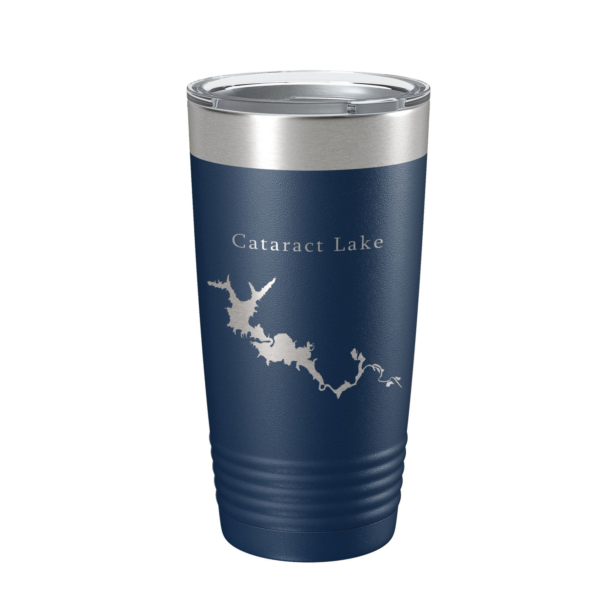 Cataract Lake Map Tumbler Travel Mug Insulated Laser Engraved Coffee Cup Indiana 20 oz-2