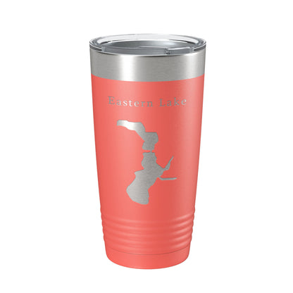 Eastern Lake Map Tumbler Travel Mug Insulated Laser Engraved Coffee Cup Florida 20 oz-20