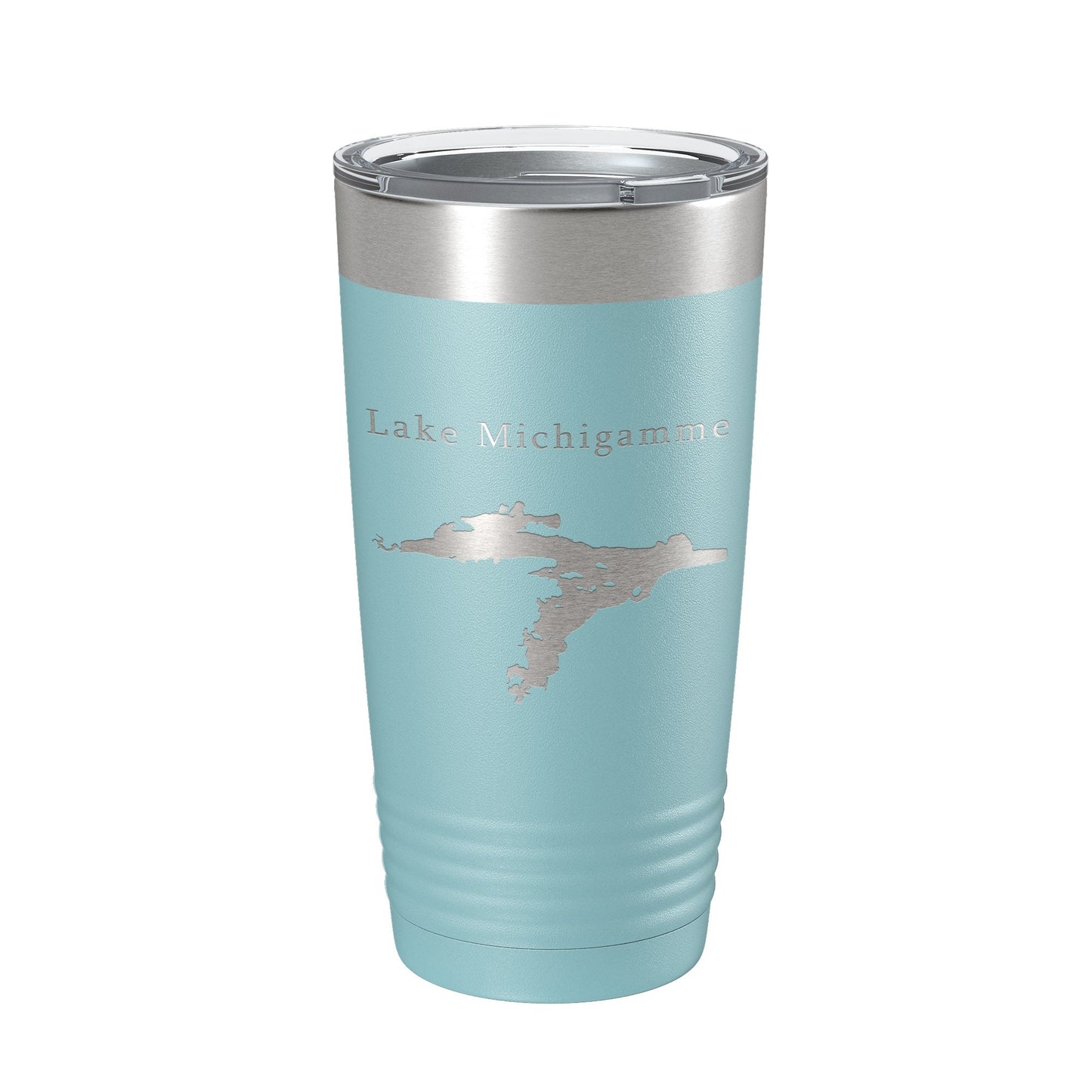 Lake Michigamme Map Tumbler Travel Mug Insulated Laser Engraved Coffee Cup Michigan 20 oz-13