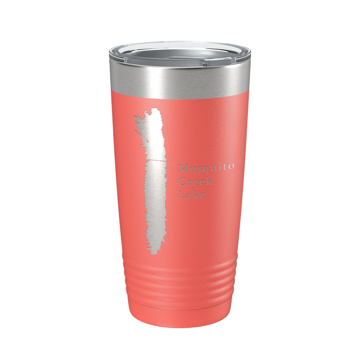 Mosquito Creek Lake Map Tumbler Travel Mug Insulated Laser Engraved Coffee Cup Ohio 20 oz-20