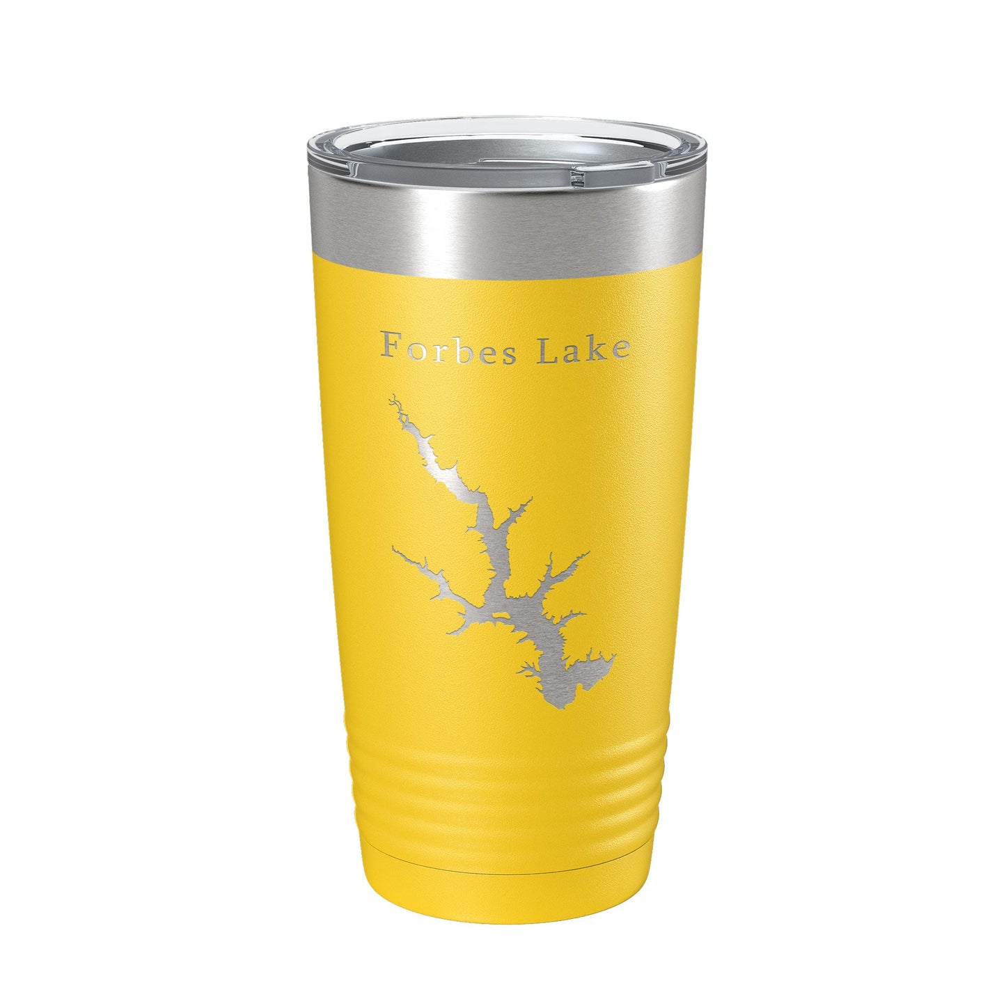 Forbes Lake Map Tumbler Travel Mug Insulated Laser Engraved Coffee Cup Illinois 20 oz-4