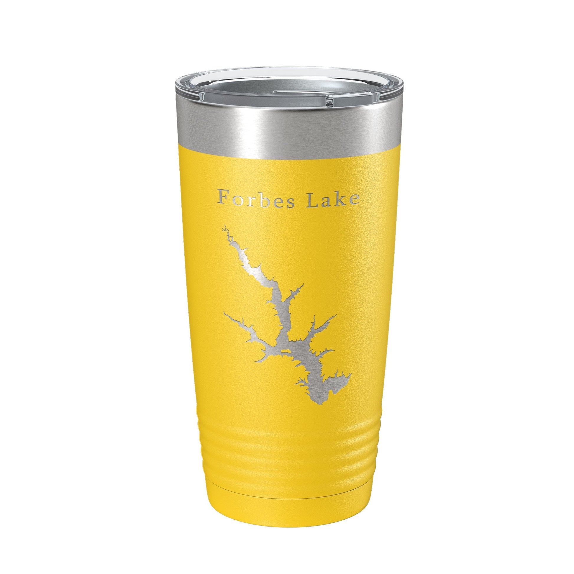 Forbes Lake Map Tumbler Travel Mug Insulated Laser Engraved Coffee Cup Illinois 20 oz-4