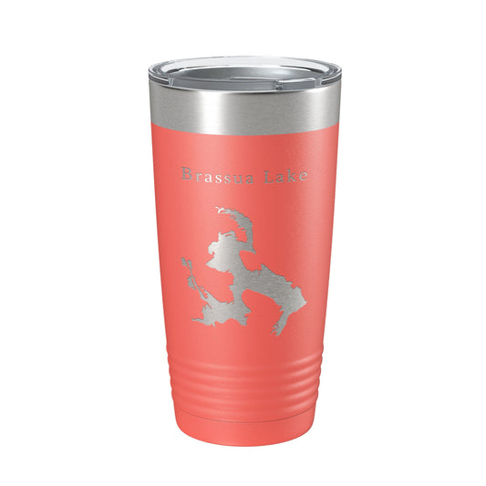 Brassua Lake Map Tumbler Travel Mug Insulated Laser Engraved Coffee Cup Maine Moose River 20 oz-20