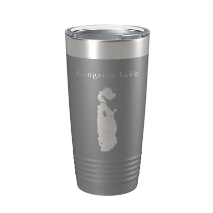 Kangaroo Lake Map Tumbler Travel Mug Insulated Laser Engraved Coffee Cup Wisconsin 20 oz-16