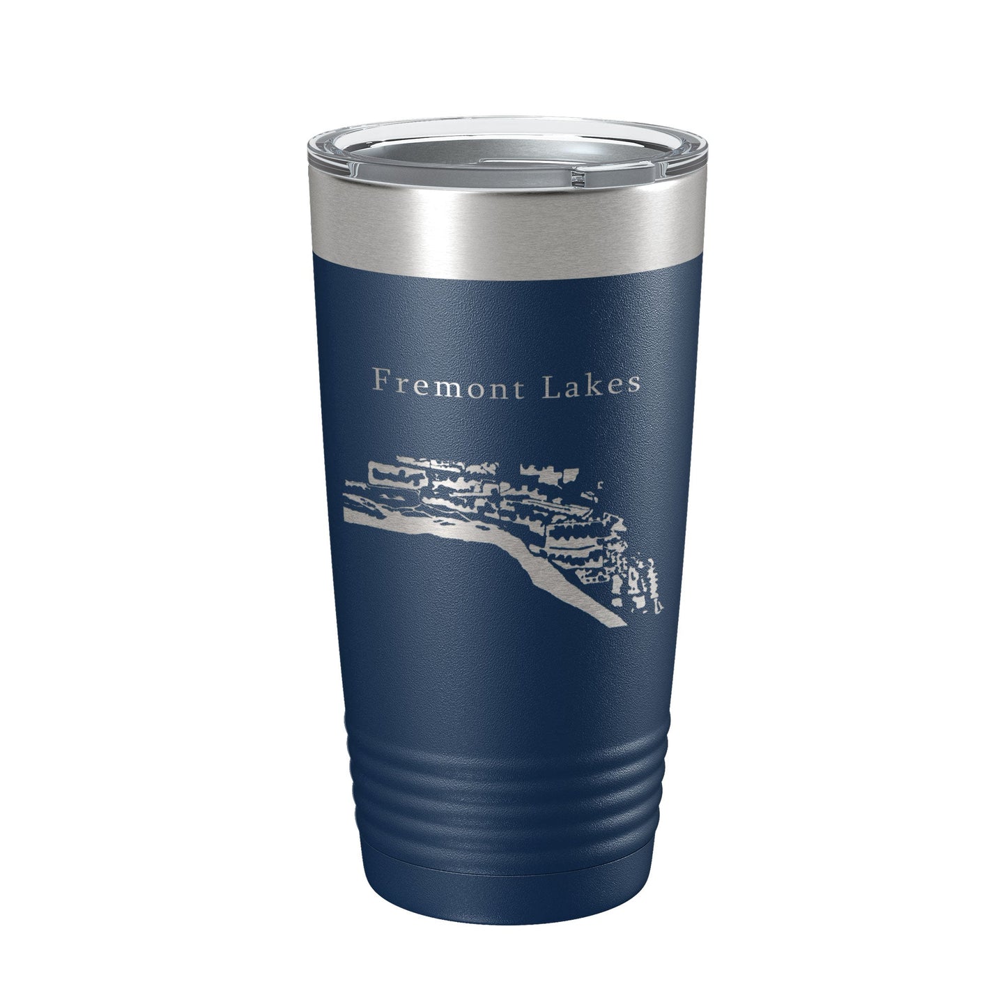 Fremont Lakes Map Tumbler Travel Mug Insulated Laser Engraved Coffee Cup Platte River Nebraska 20 oz-8