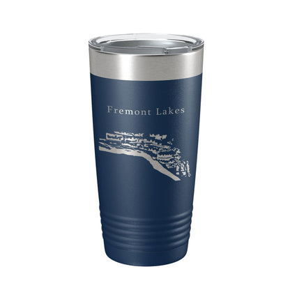 Fremont Lakes Map Tumbler Travel Mug Insulated Laser Engraved Coffee Cup Platte River Nebraska 20 oz-8