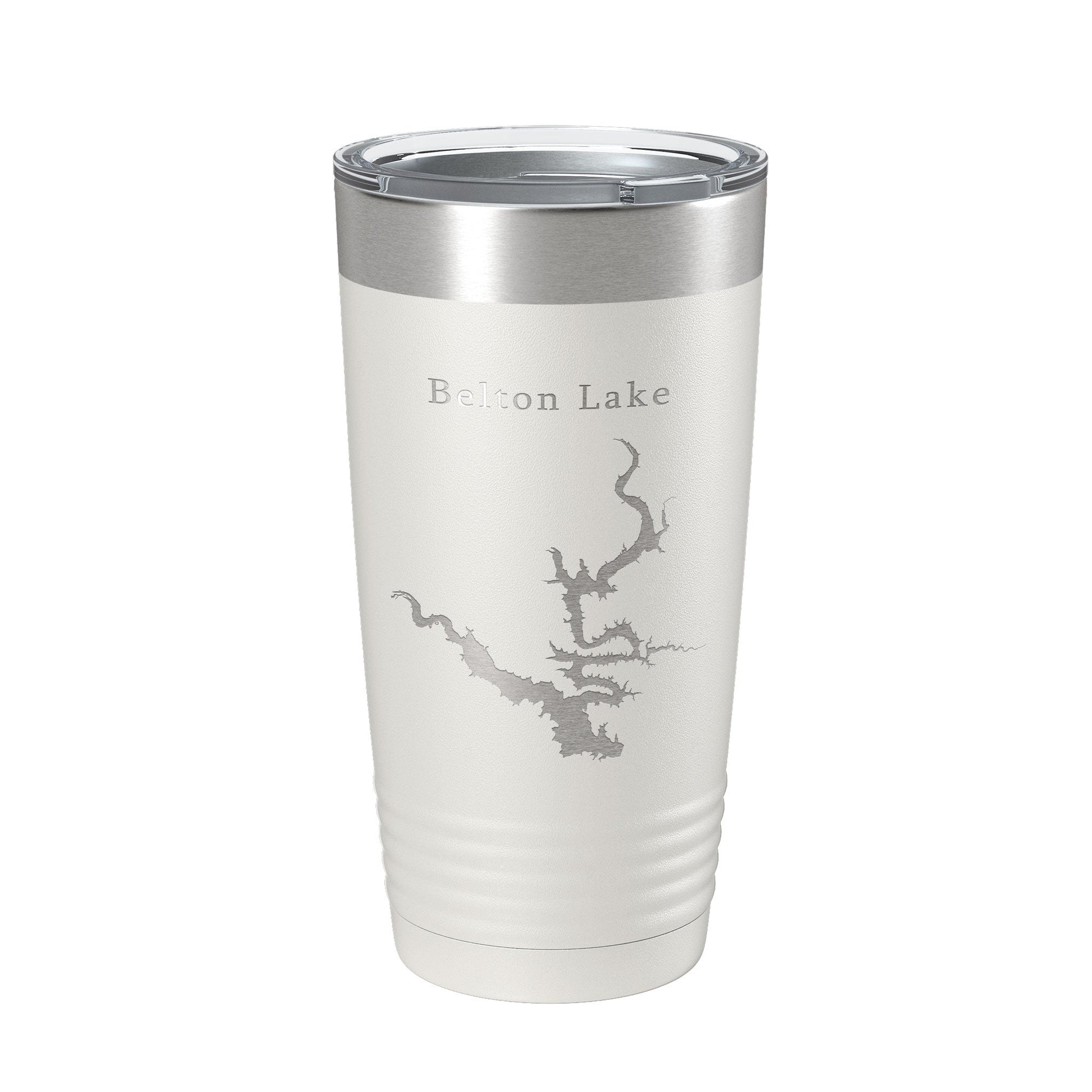 Belton Lake Map Tumbler Travel Mug Insulated Laser Engraved Coffee Cup Texas 20 oz-1