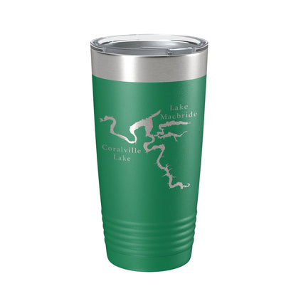 Coralville Lake Macbride Map Tumbler Travel Mug Insulated Laser Engraved Coffee Cup Iowa River 20 oz-9