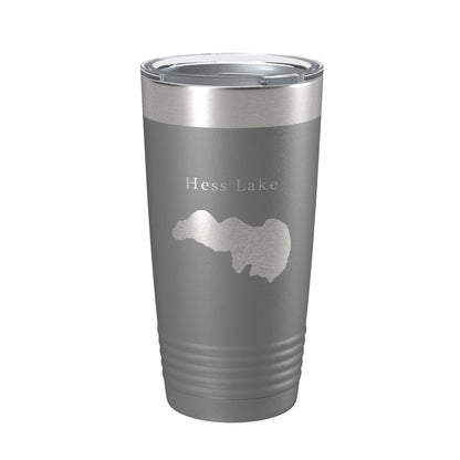 Hess Lake Map Tumbler Travel Mug Insulated Laser Engraved Coffee Cup Michigan 20 oz-16