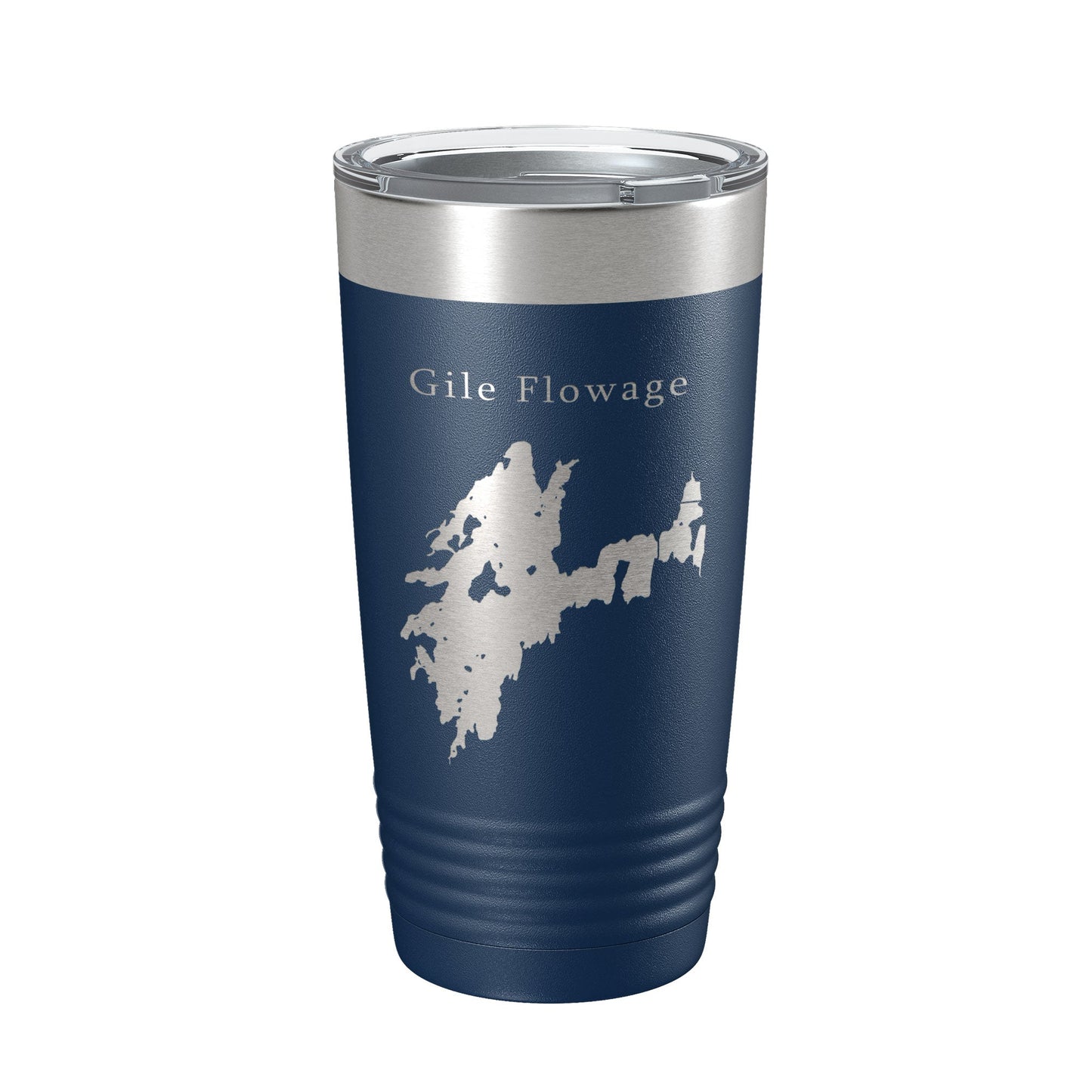 Gile Flowage Tumbler Lake Map Travel Mug Insulated Laser Engraved Coffee Cup Wisconsin 20 oz-8