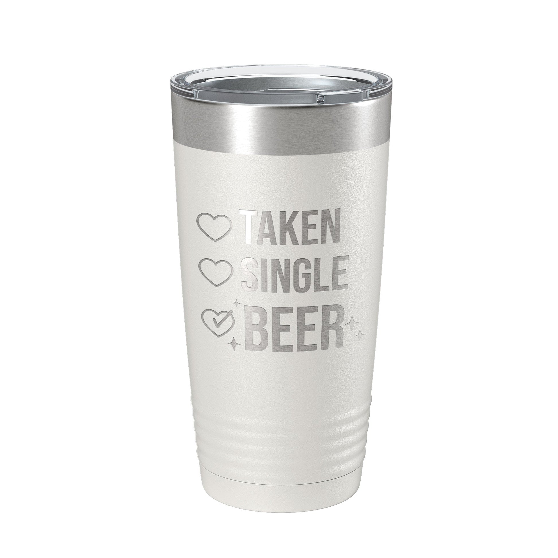Valentine's Day Funny Tumbler Checklist Galentine's Gift Travel Mug Taken Single Beer Insulated Laser Engraved Coffee Cup 20 oz-1