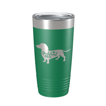 Dachshund Mom Tumbler Dog Travel Mug Gift Insulated Laser Engraved Coffee Cup 20 oz-9