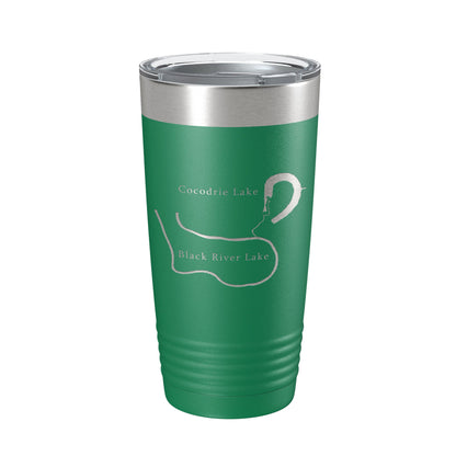 Black River Lake and Cocodrie Lake Map Tumbler Travel Mug Insulated Laser Engraved Coffee Cup Louisiana 20 oz-9