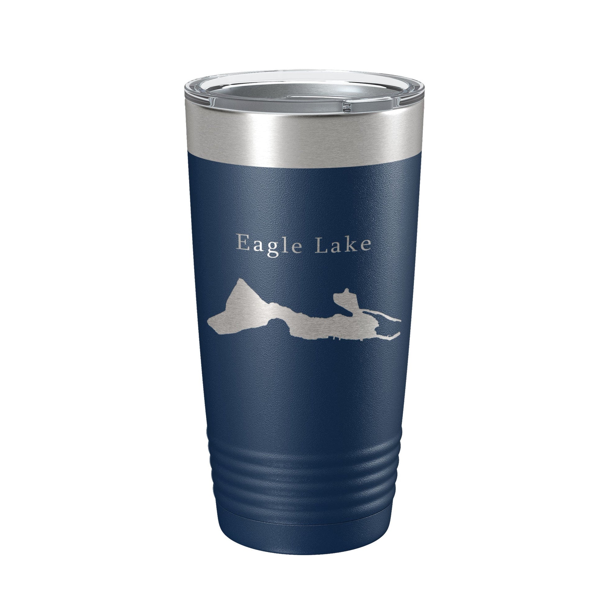 Eagle Lake Map Tumbler Travel Mug Insulated Laser Engraved Coffee Cup Michigan 20 oz-2