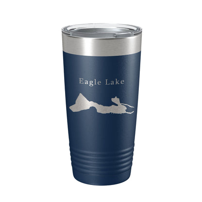 Eagle Lake Map Tumbler Travel Mug Insulated Laser Engraved Coffee Cup Michigan 20 oz-8