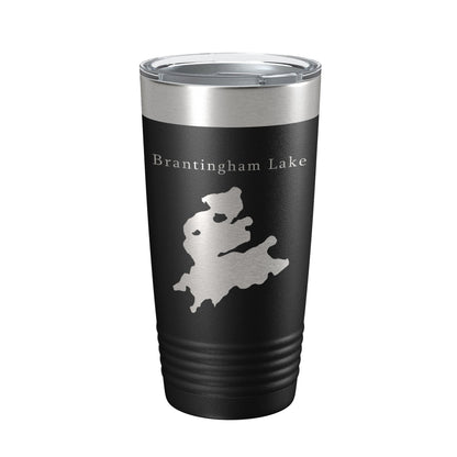 Brantingham Lake Map Tumbler Travel Mug Insulated Laser Engraved Coffee Cup New York 20 oz-0