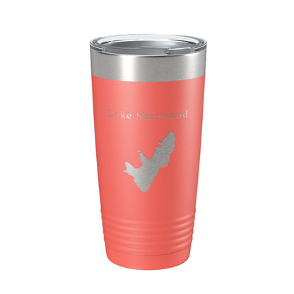 Lake Sherwood Map Tumbler Travel Mug Insulated Laser Engraved Coffee Cup West Virginia 20 oz-20