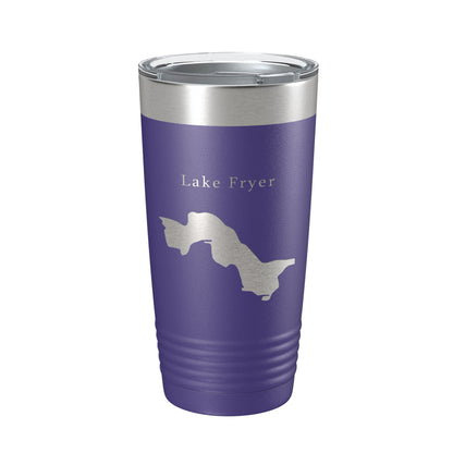 Lake Fryer Map Tumbler Travel Mug Insulated Laser Engraved Coffee Cup Texas 20 oz-15