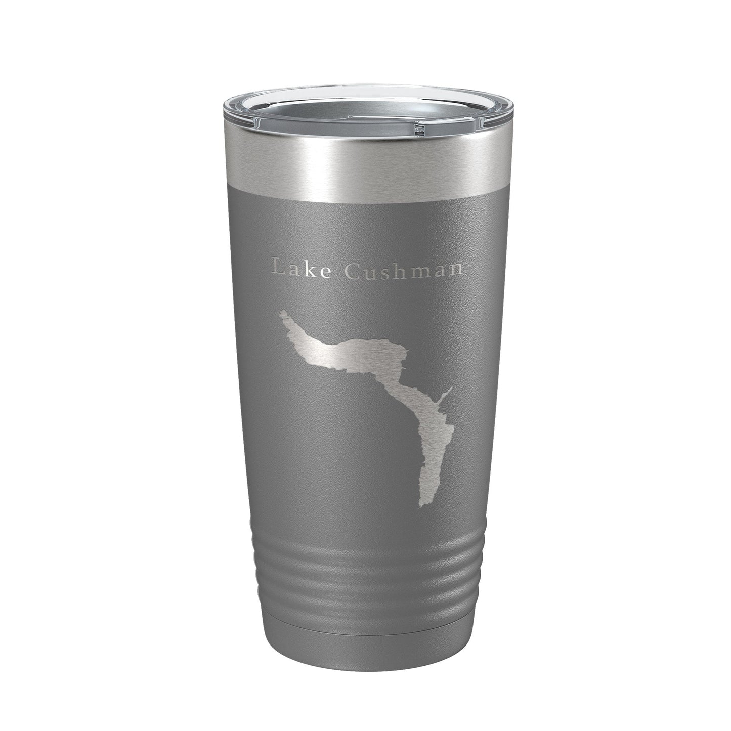 Lake Cushman Map Tumbler Travel Mug Insulated Laser Engraved Coffee Cup Washington 20 oz-16
