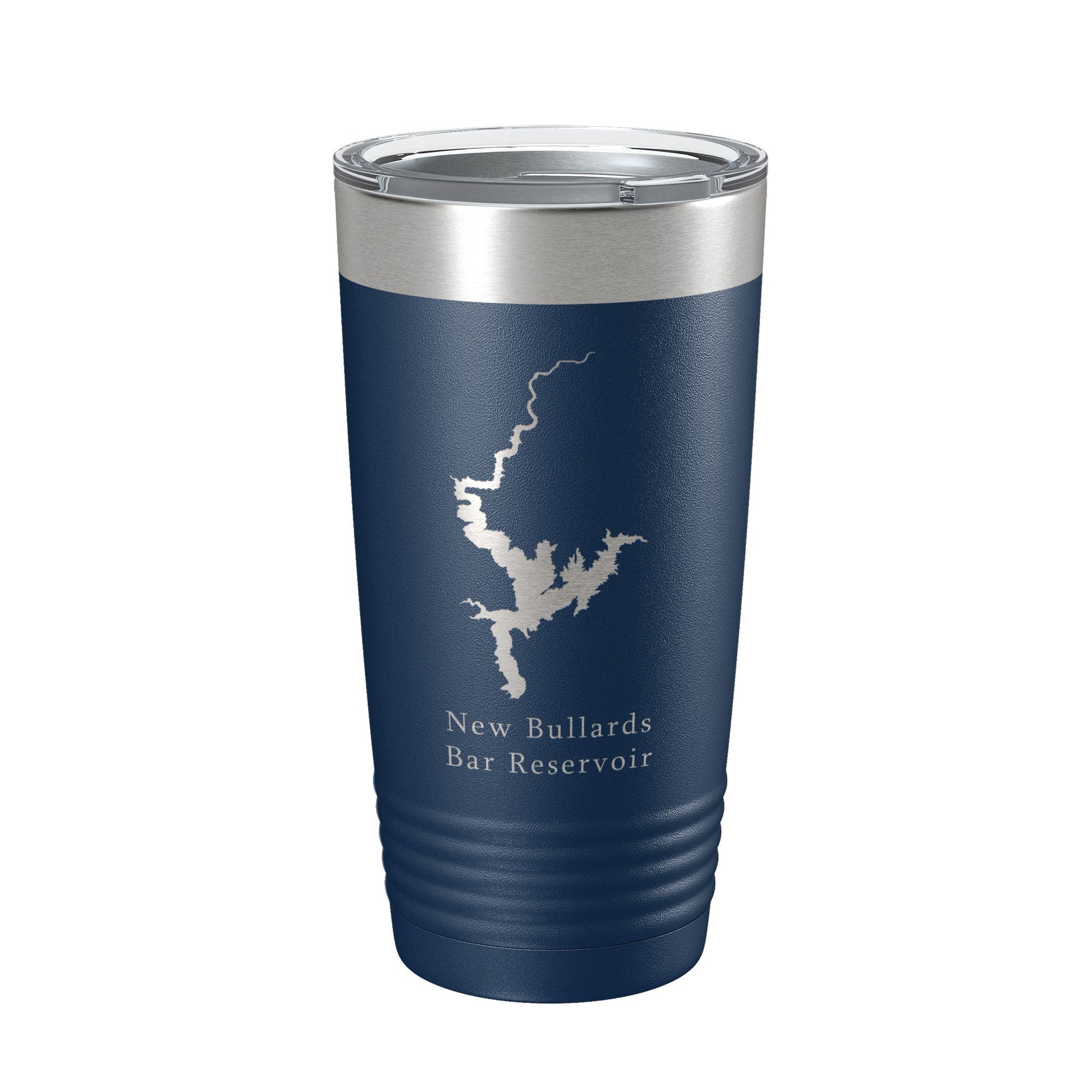 New Bullards Bar Reservoir Tumbler Lake Map Travel Mug Insulated Laser Engraved Coffee Cup California 20 oz-2