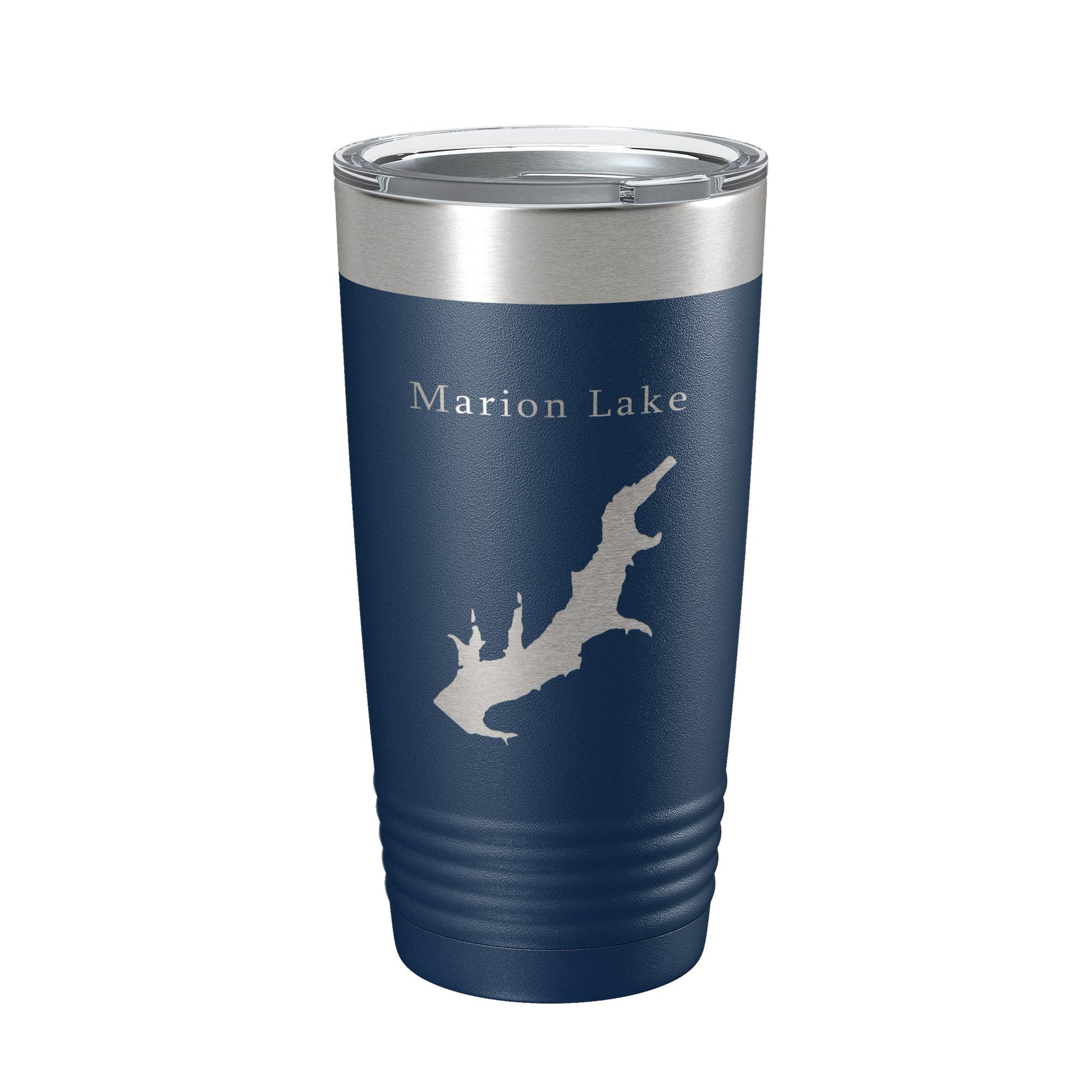 Marion Lake Map Tumbler Travel Mug Insulated Laser Engraved Coffee Cup Kansas 20 oz-2