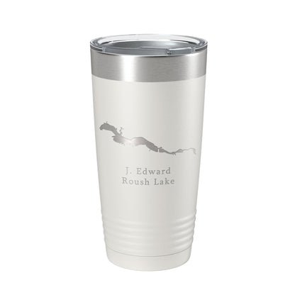 J. Edward Roush Lake Map Tumbler Travel Mug Insulated Laser Engraved Coffee Cup Indiana 20 oz-7