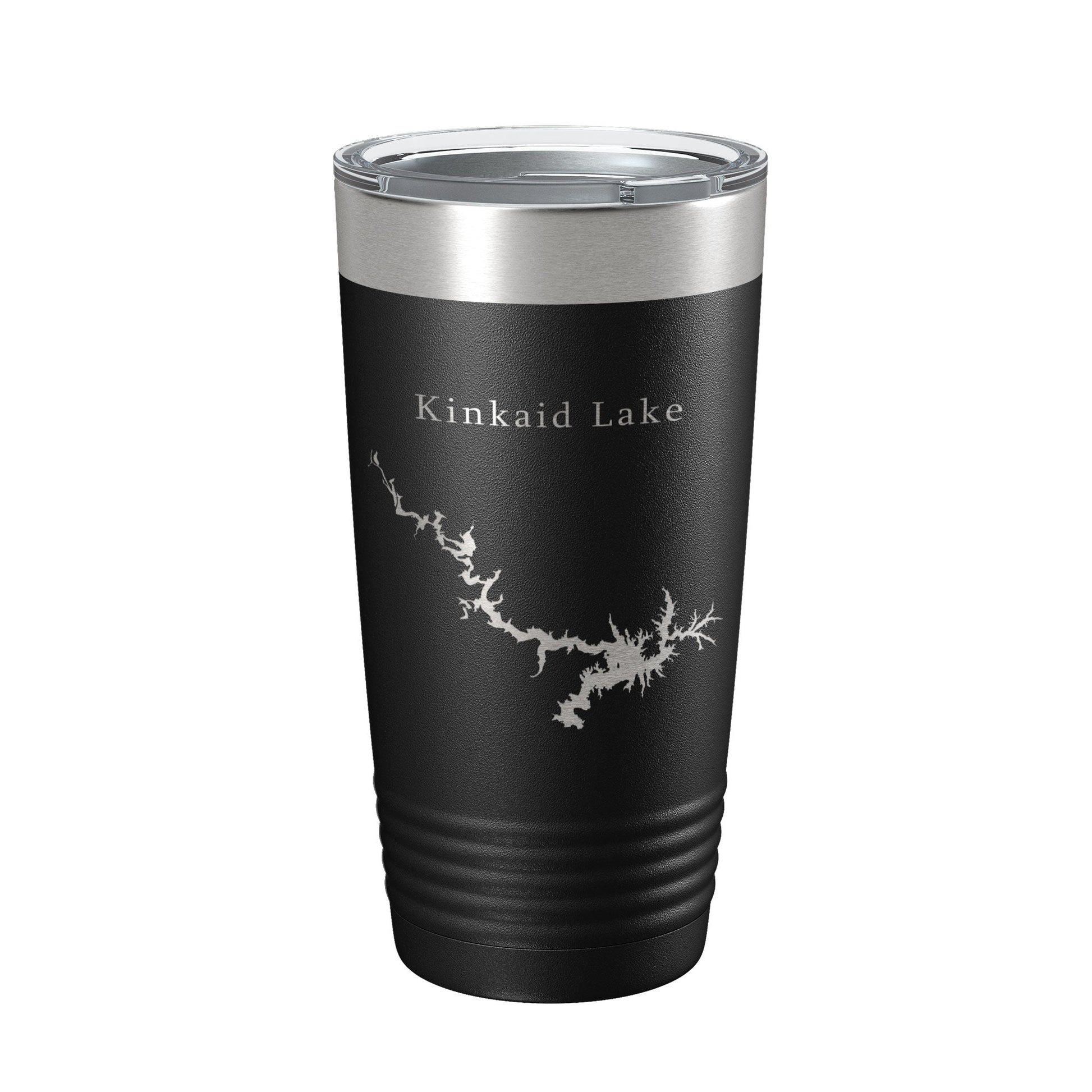 Kinkaid Lake Map Tumbler Travel Mug Insulated Laser Engraved Coffee Cup Illinois 20 oz-0