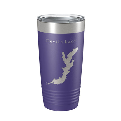 Devil's Lake Map Tumbler Travel Mug Insulated Laser Engraved Coffee Cup Oregon 20 oz-15