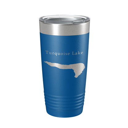 Turquoise Lake Map Tumbler Travel Mug Insulated Laser Engraved Coffee Cup Colorado 20 oz-6