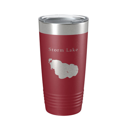 Storm Lake Map Tumbler Travel Mug Insulated Laser Engraved Coffee Cup Iowa 20 oz-18